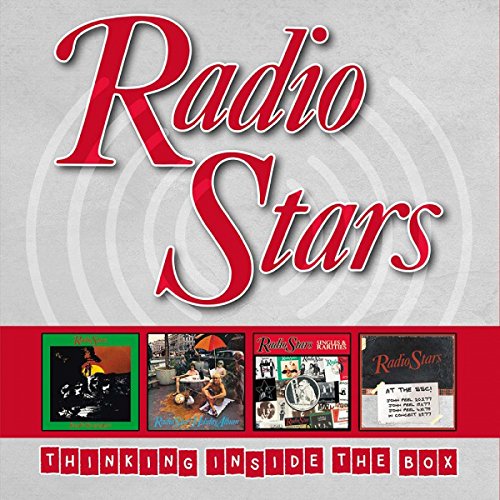 "CD cover with 'Radio Stars' in red, album title 'Thinking Inside The Box' below."