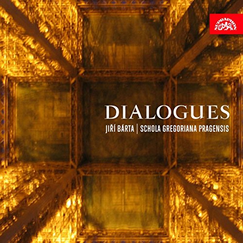 "CD cover with 'DIALOGUES' in white text on a golden, ornate background."