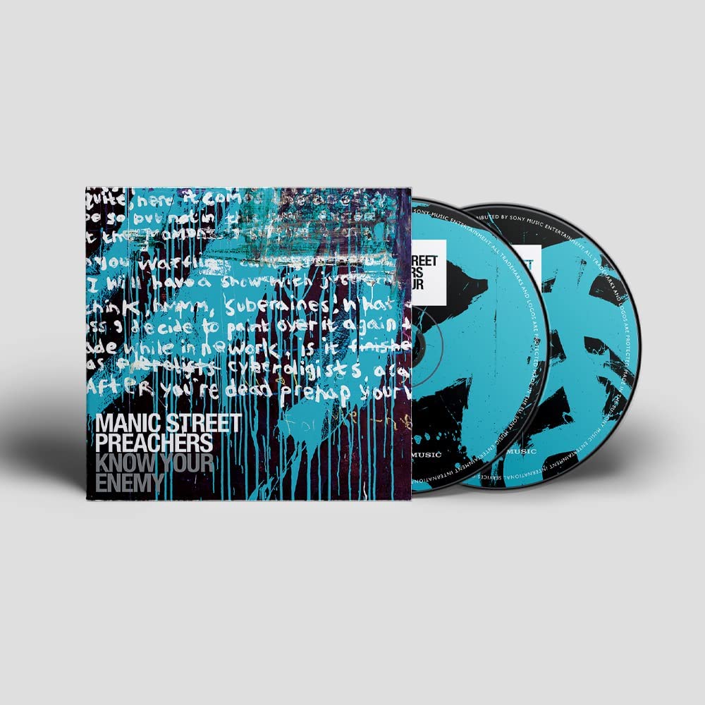 Manic Street Preachers CD case with two discs, blue and black abstract design.
