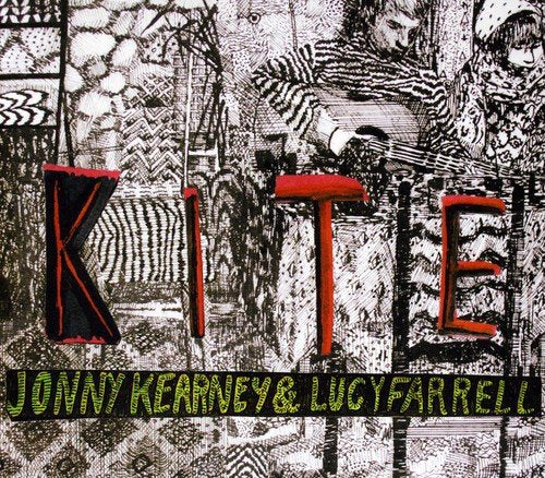 CD cover for "Kite" by J. Kearney & L. Farrell, abstract design.