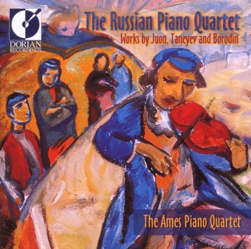 CD cover featuring a colorful, impressionistic painting of figures in costume.