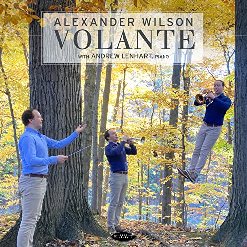 CD cover featuring three musicians in a forest, one playing trumpet.