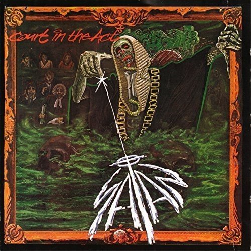 Dark album cover depicting a demonic figure and spectral hands.