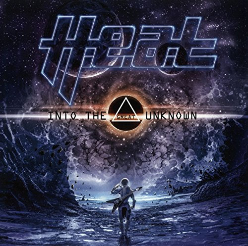 The vinyl record album cover features a person walking towards a glowing portal.