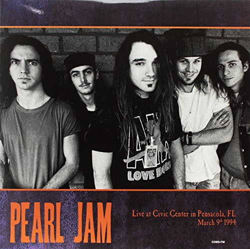 Pearl Jam band portrait on album cover for a 1994 live recording.