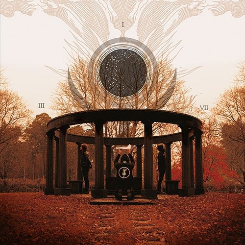 CD cover: figures in a stone gazebo, dark forest background.