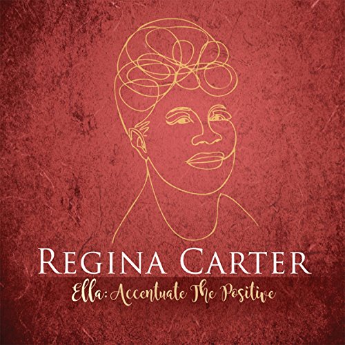 CD cover featuring a gold line drawing of Ella Fitzgerald’s face.