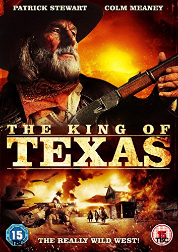 DVD cover for The King of Texas featuring Patrick Stewart holding a rifle.