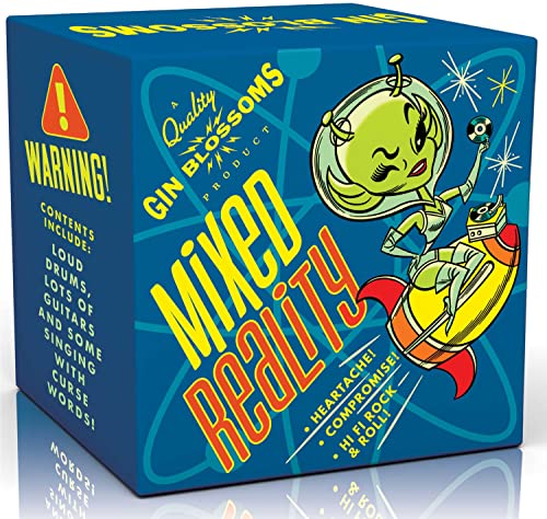 Vinyl record cover for Gin Blossoms’ “Mixed Reality” with retro space art.