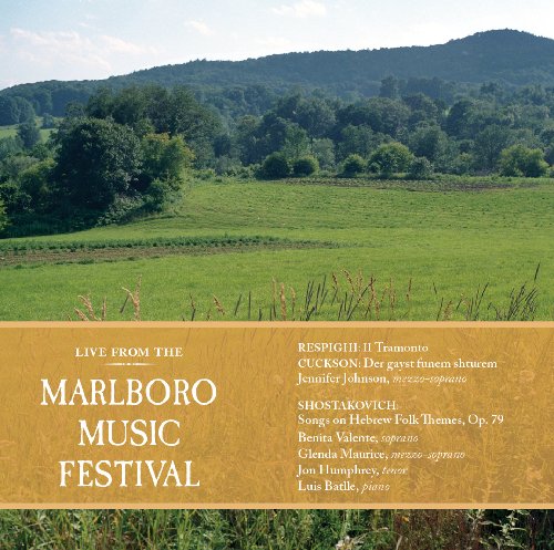 CD cover with a green landscape and text listing composers and performers.