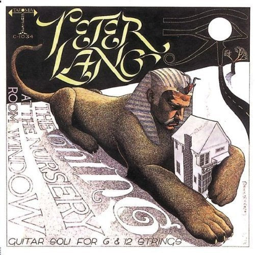 Album cover featuring a sphinx-like creature near a house under a full moon.