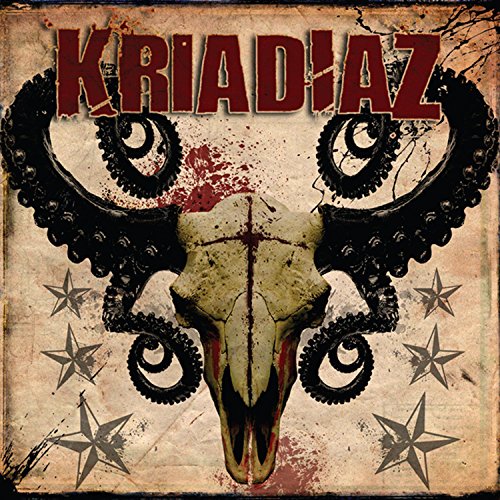 CD cover with skull and antlers against a distressed, star-filled background.