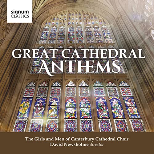 CD cover: cathedral interior with stained glass and text "Great Cathedral Anthems".