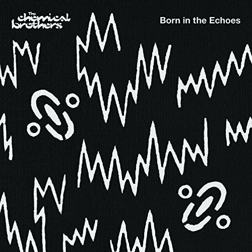 CD cover for The Chemical Brothers’ “Born in the Echoes” with white waveforms.