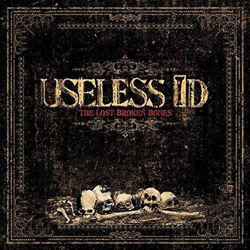 CD cover for Useless ID’s “The Lost Broken Bones” with skulls.