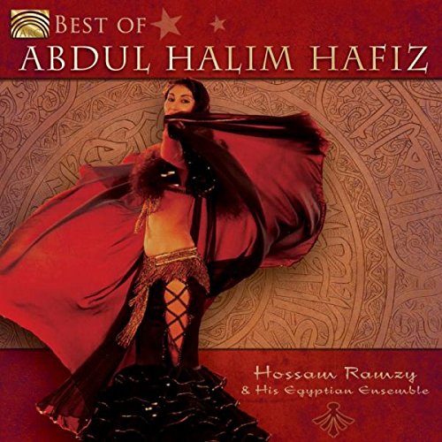 "CD cover featuring a belly dancer in red, ornate background, and text."
