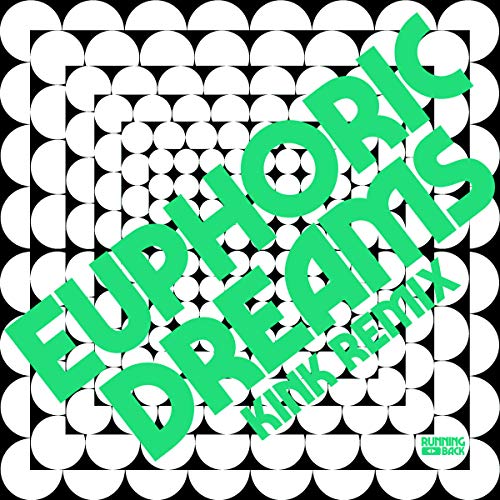 Square album cover with green text and a repeating white circle pattern.