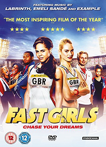 DVD cover for "Fast Girls" featuring a group of young track athletes.