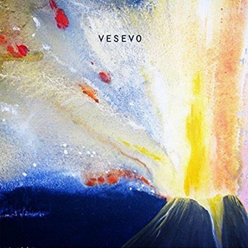 The alt text for the image is: "Album cover with abstract watercolor design and 'Vesevo' text."