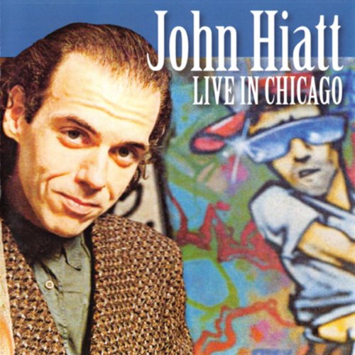 John Hiatt album cover: portrait with colorful mural background.