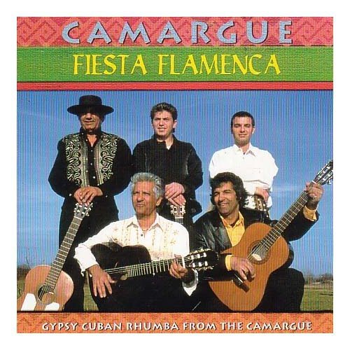 CD cover: group of men with guitars, “Camargue - Fiesta Flamenco” text.