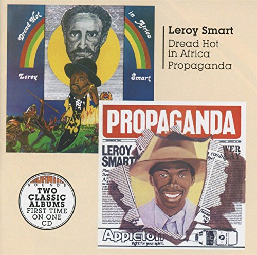 CD cover featuring Leroy Smart's albums "Dread Hot in Africa" and "Propaganda".