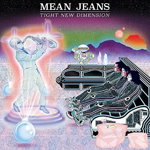 CD cover: surreal scene with aliens, robots, and people relaxing.