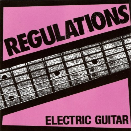 CD cover for "Regulations - Electric Guitar" with pink and guitar neck imagery.
