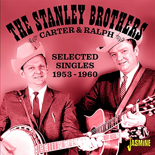 The image is a red-toned CD cover featuring two men in cowboy hats holding instruments.