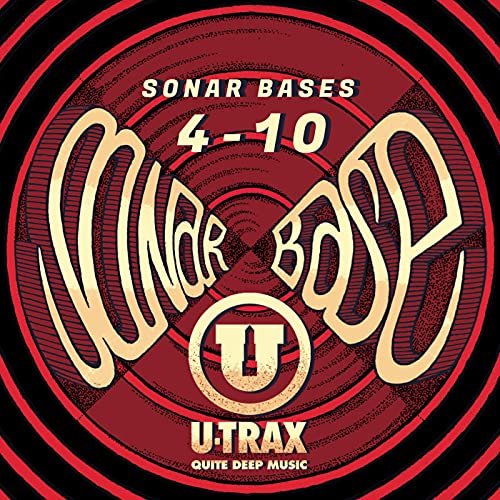 Vinyl record label art: "Sonar Bases 4-10" with red and black design.