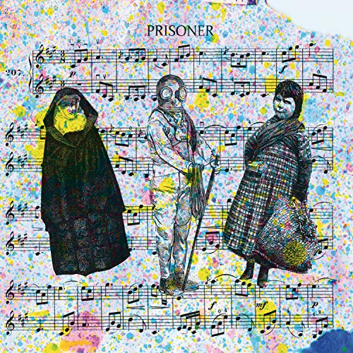 Album cover for Prisoner featuring figures with gas masks and sheet music.