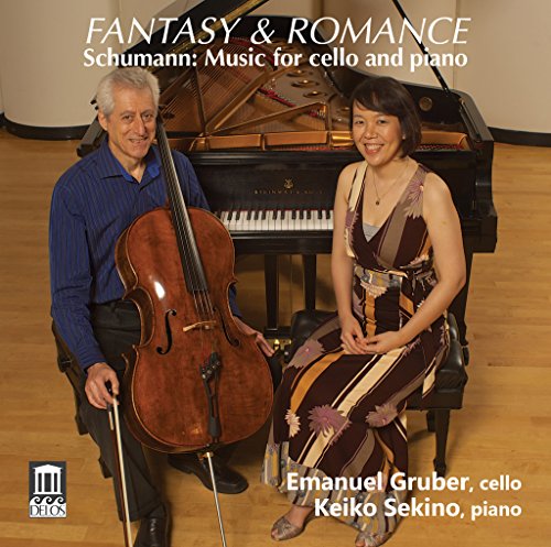 Cellist Emanuel Gruber and pianist Keiko Sekino with their instruments.