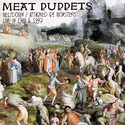 Meat Puppets album cover: a detailed, Renaissance-style painting of a battle.