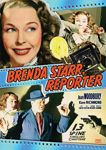 Brenda Starr, Reporter" DVD cover featuring Joan Woodbury and a vintage camera.
