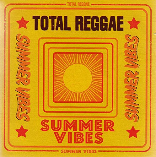 "Yellow CD cover with red sun design and 'Total Reggae Summer Vibes' text."
