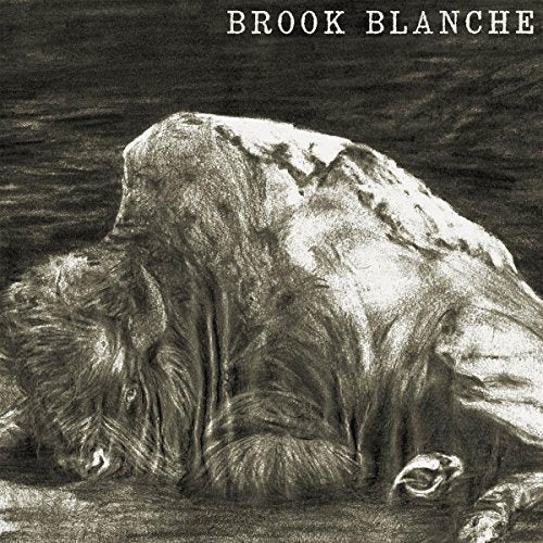 Black and white album cover featuring a bison in textured pencil style.