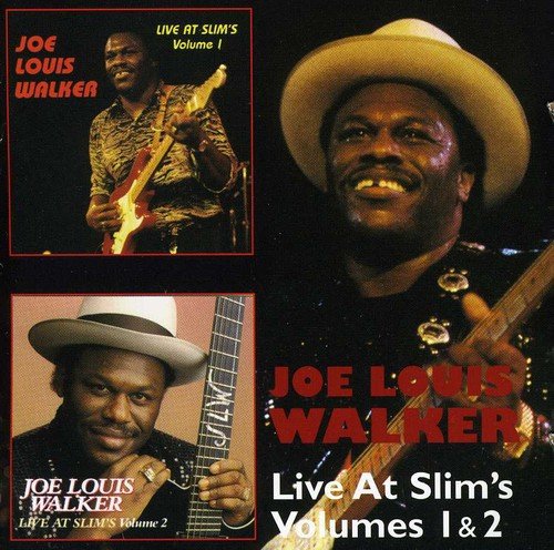 "CD cover featuring blues musician Joe Louis Walker playing guitar, wearing a white hat."