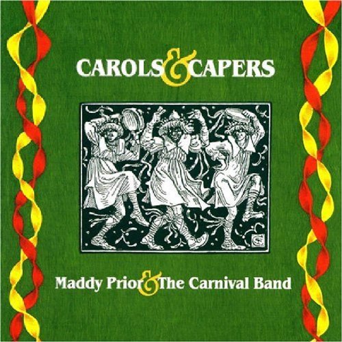 Green album cover with illustration of four dancing figures, surrounded by red and yellow ribbons.