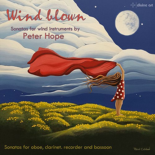 CD cover: painting of a woman with a flowing red scarf in a field.