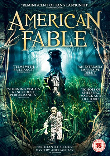 DVD cover for "American Fable" featuring a girl in a cornfield with a dark horse.