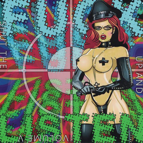 Vinyl record cover featuring a cartoon woman in a provocative outfit and hat.