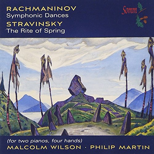 CD cover: abstract landscape painting with text listing composers and performers.
