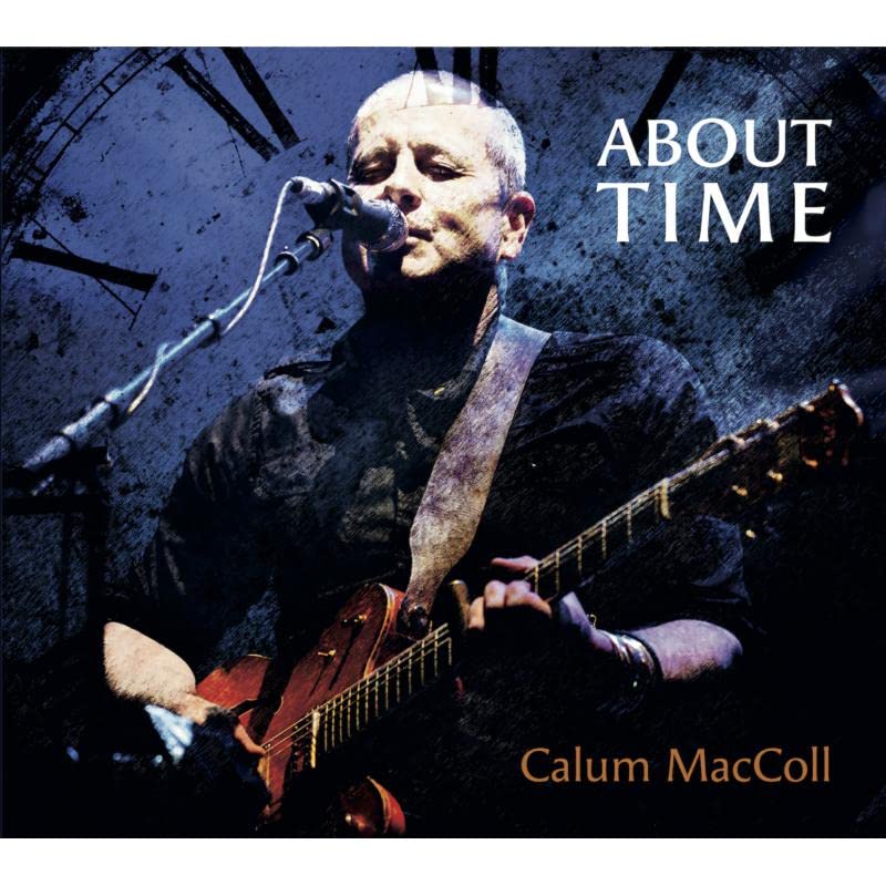 Calum MacColl album cover, portrait with guitar and clock imagery.