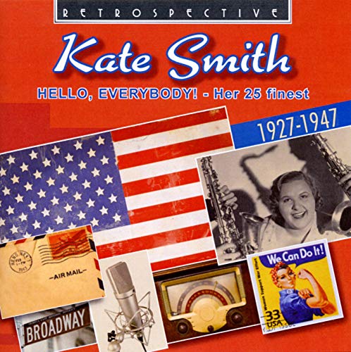 Kate Smith CD cover with American flag, vintage radio, and microphone imagery.