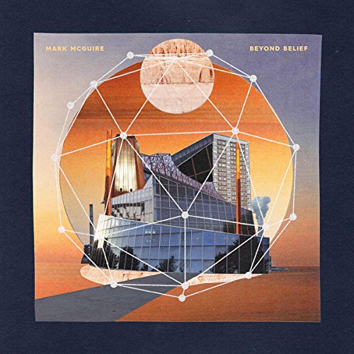 Record album cover for Mark McGuire’s “Beyond Belief” with geometric design.