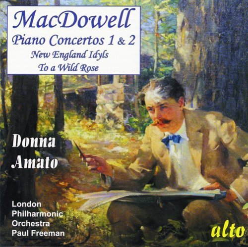 CD cover featuring a painting of a mustached man composing music.
