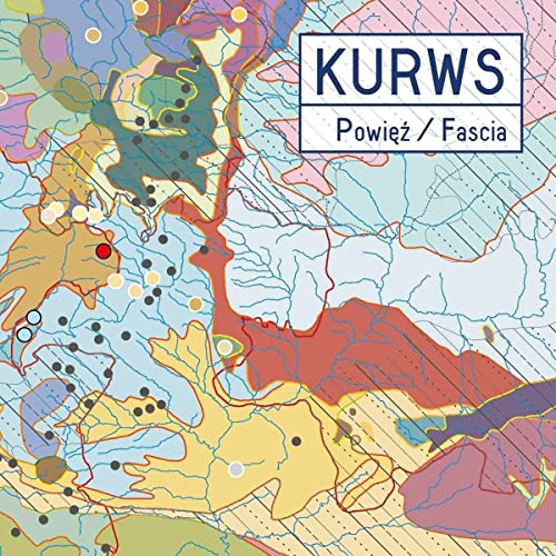 CD cover for “Powiez - Fascia” with abstract map-like artwork.