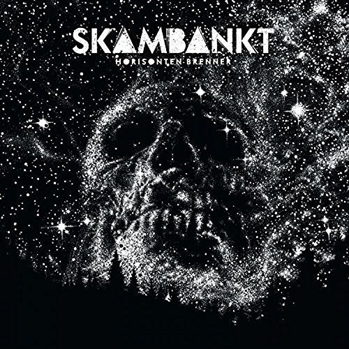 Skambankt album cover: skull dissolving into a starry, dark background.