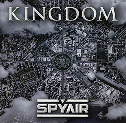 Spyair “Kingdom” CD cover: aerial cityscape with clouds and band logo.