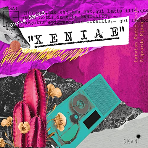 CD cover with a teal radio, dried flowers, and torn paper collage.